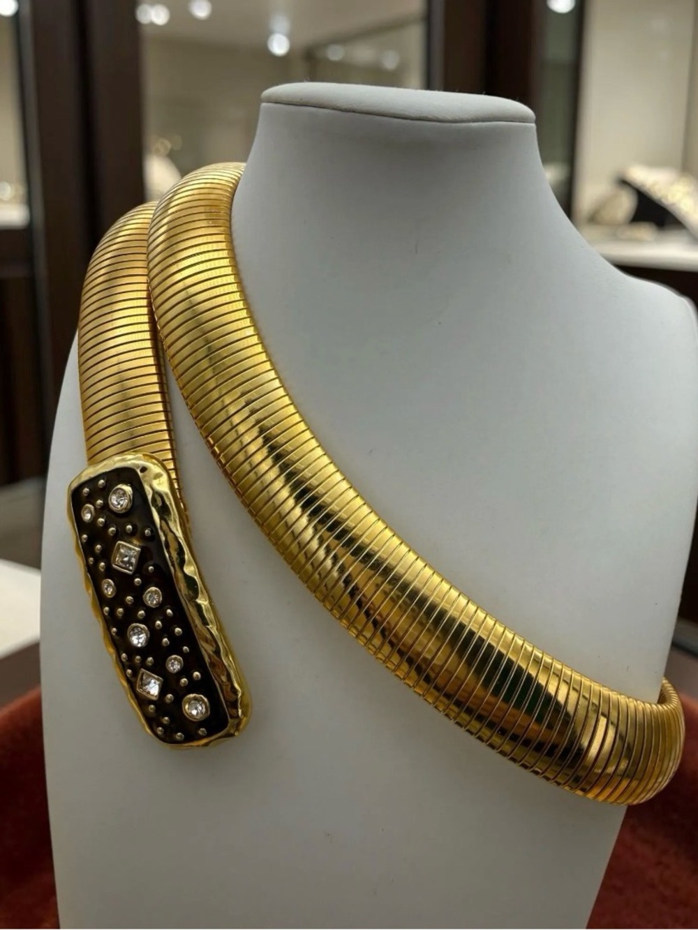 Signed Vintage Kenneth Lane 24k Gold Plated Belt 37 inches